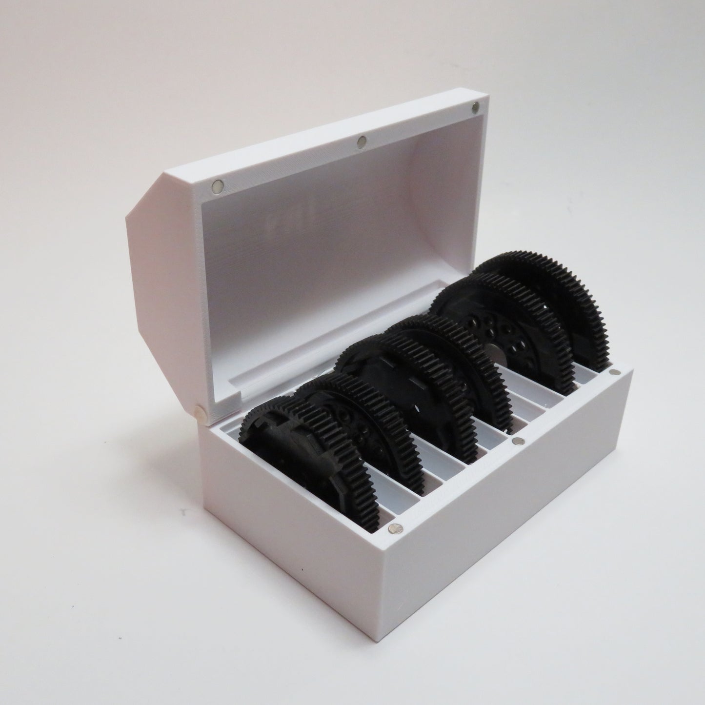 Colored Spur gear storage