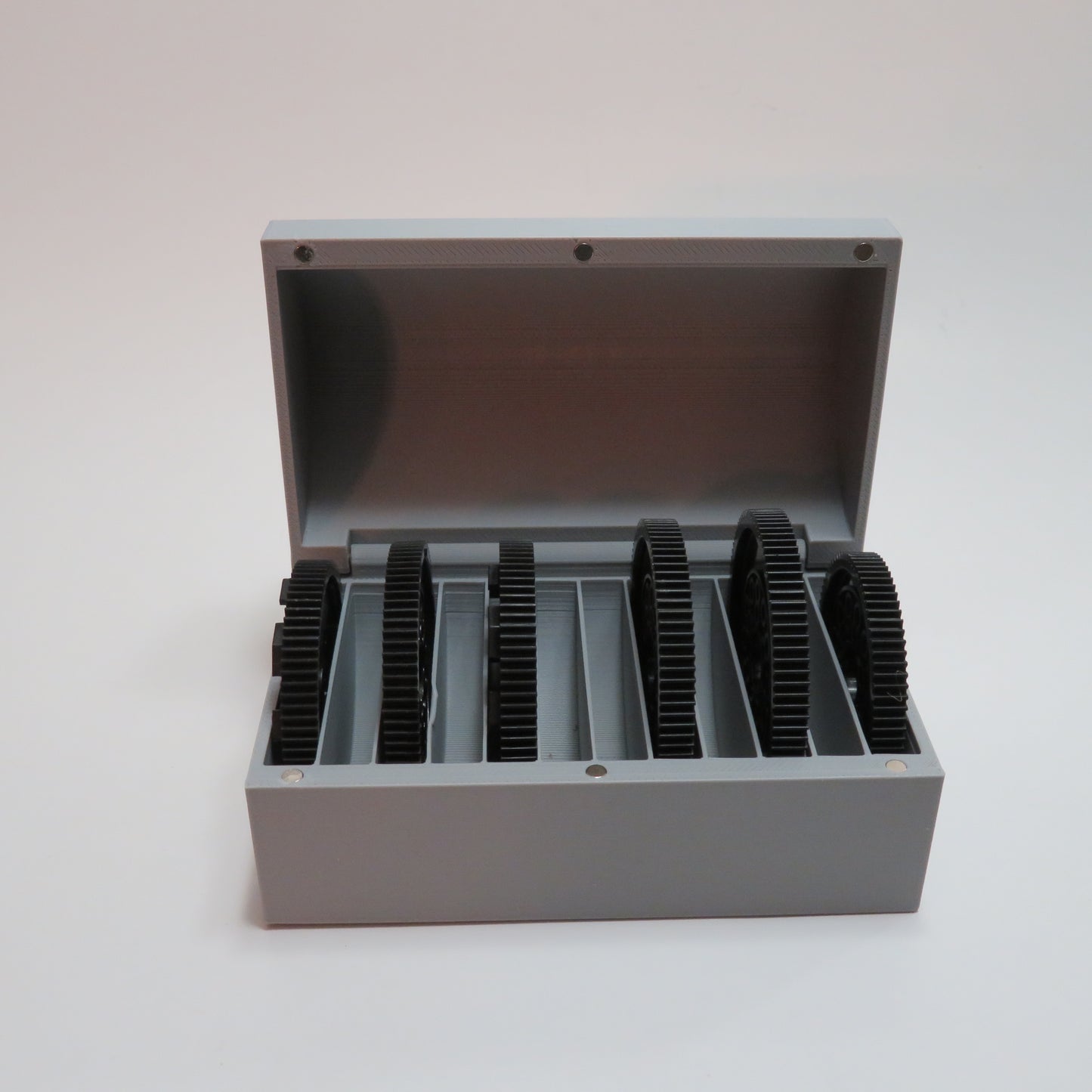 Colored Spur gear storage